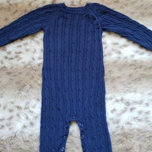 Baby cable knit coverall sweater12-18month
